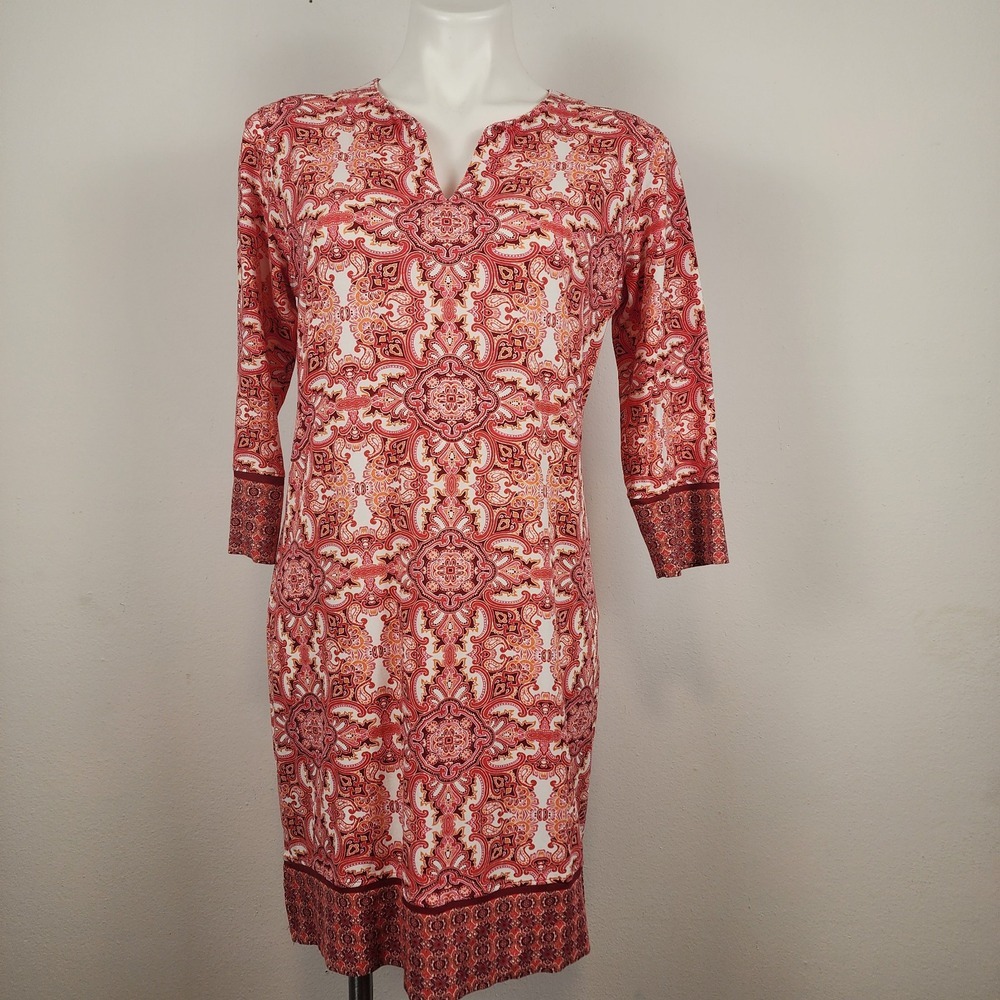 Coolibar Oceanside Pink Paisley UPF 50+ Tunic Dress Women's‎ Size Small